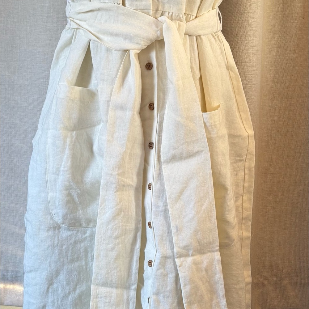 Emerson Fry Cream A-Line Skirt with Button Detail